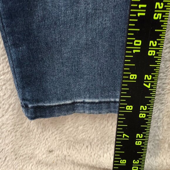Democracy Womens Jeans Size 2 Distressed Skinny Leg Blue Denim Stretch Ankle - Picture 5 of 16